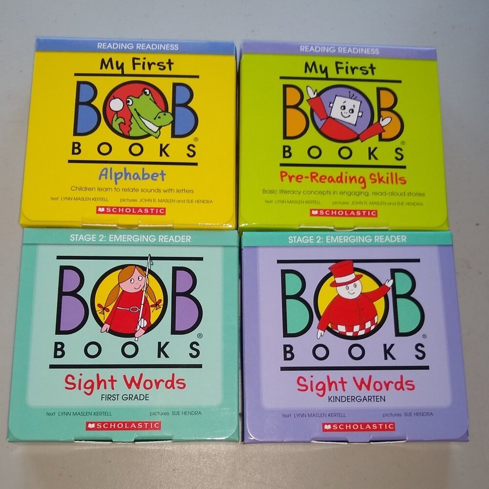 My First Bob books: Alphabet + Pre-Reading Skills + Sight words by Kertell x 4